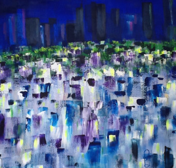 Named contemporary work « Viens voir ma ville la nuit », Made by BERNARD DEBOEUF