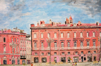 Named contemporary work « Toulouse - Le Capitole », Made by FRANCIS MICHOT