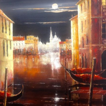 Named contemporary work « venise le soir », Made by PAUL MUNIER