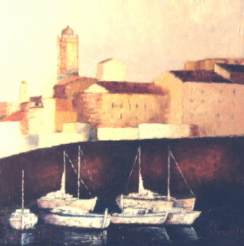 Named contemporary work « Port de Bastia », Made by PATRICK LEMIERE