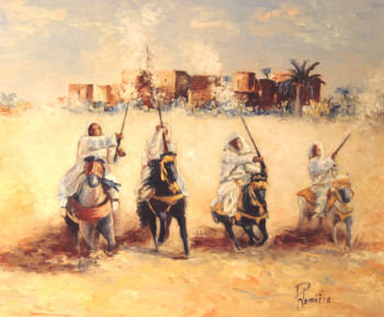 Named contemporary work « Fantasia au Maroc », Made by PATRICK LEMIERE