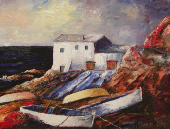 Named contemporary work « Rivage Corse », Made by PATRICK LEMIERE