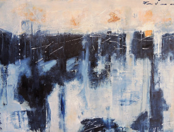 Named contemporary work « A BLUE PATH », Made by ELENI PAPPA TSANTILIS