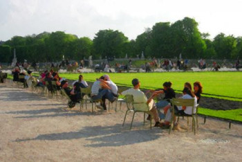 Named contemporary work « Jardin de Luxembourg 8 », Made by OLEG HASLAVSKY