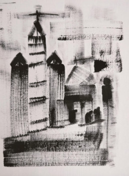 Named contemporary work « Eglise 2 », Made by MARGARITA CARRIER