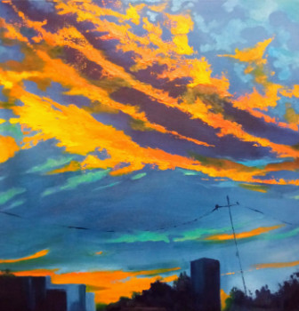 Named contemporary work « "Sunset novembre" », Made by CHEN XI