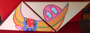 Named contemporary work « LOVE TRIANGLE 1 », Made by OH-NO-RINNE