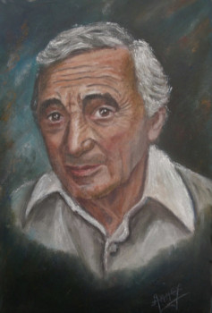 Named contemporary work « Aznavour », Made by ANNEY