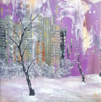 Named contemporary work « Purple », Made by ANNE ROBIN