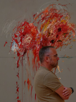 Named contemporary work « L' homme aux cheveux rouges, musée Botin, Santander », Made by JEAN VERMEULEN