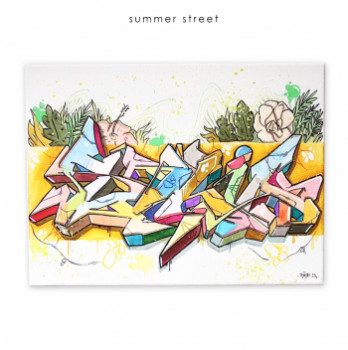 Named contemporary work « Summer street », Made by SONA