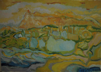 Named contemporary work « VUE DES TROIS BECS 1 », Made by FAYARD