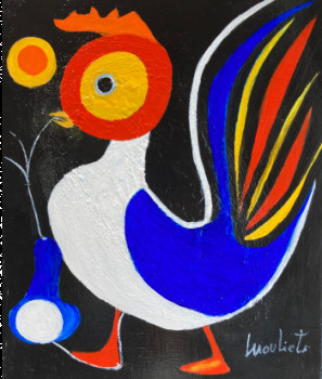 Named contemporary work « LE COQ », Made by MOULIETS