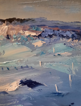 Contemporary work named « Paysage bleu », Created by ANDRE RAYMOND
