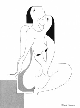 Named contemporary work « Lunité », Made by HILDEGARDE HANDSAEME