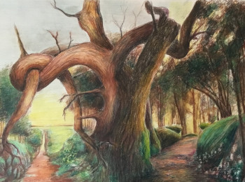 Contemporary work named « FANTAISIE ARBORICOLE », Created by JACQUES TAFFOREAU