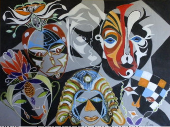 Named contemporary work « Carnaval 1 », Made by NINA