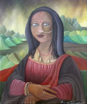 Named contemporary work « Mona Lisa de Bengalore », Made by FRED BESNARDIERE