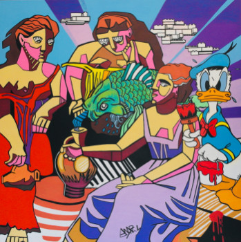 Named contemporary work « Flagrant délit », Made by POP ART LY