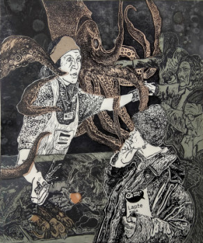 Contemporary work named « Cinquième œuvre, de la série « Zoona +373 » », Created by KRISTINA BUGA