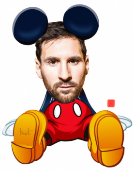 Contemporary work named « Messi Mousse », Created by CLAUDE « MONNET »