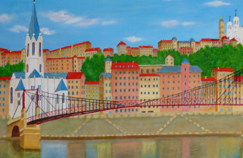 Named contemporary work « Quartier St Georges Lyon 2e », Made by COMBEMICHEL