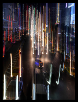 Contemporary work named « Trafic de nuit a Bangkok », Created by DAVID.B