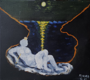 Named contemporary work « La reine de la Nuit », Made by KOZAR