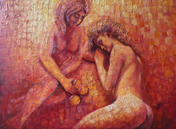 Named contemporary work « Les femmes aux oranges », Made by PHILIPPE JAMIN