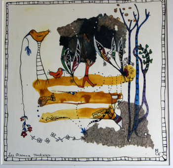 Named contemporary work « Les Oiseaux jardiniers », Made by VALENTINE CARRE