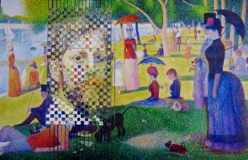 Named contemporary work « Seurat,l'ile de la jatte », Made by ARIEL