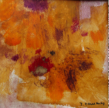 Named contemporary work « Orange 5 », Made by J. CAUMES