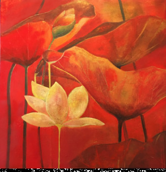 Named contemporary work « Lotus or », Made by RENéE OCONEL