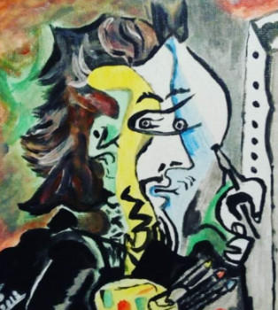 Named contemporary work « Autoportrait picasso 2 », Made by SEB