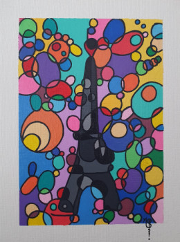 Named contemporary work « Paris doodle », Made by MALISU