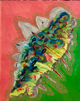 Named contemporary work « Turbulences », Made by MARADI ART MARILYN MATHURIN