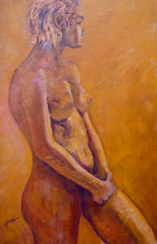 Named contemporary work « Jeune femme II », Made by PHILIPPE JAMIN