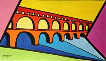Named contemporary work « PONT DU GARD », Made by LAURENCE LBN