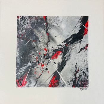 Named contemporary work « Rouge et Noir 2 », Made by HASOVIC