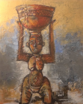 Contemporary work named « Africaine », Created by JOEL