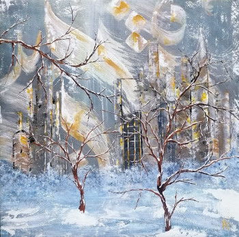 Named contemporary work « Arabesques sous la neige », Made by ANNE ROBIN