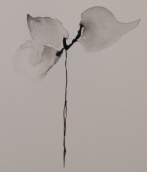 Named contemporary work « Aquarelle en noir et blanc », Made by MAHAUT ISABELLE