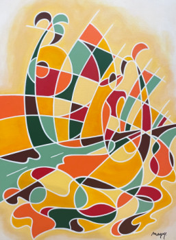 Named contemporary work « Carioca 3 », Made by MAGUY VAZ