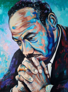 Contemporary work named « M. L. King », Created by RACHID BELMAHI
