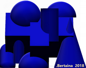 Named contemporary work « Digital structure 7 », Made by JEAN PIERRE BERTAINA