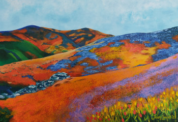 Named contemporary work « Superbloom in California », Made by JEAN CARIOT