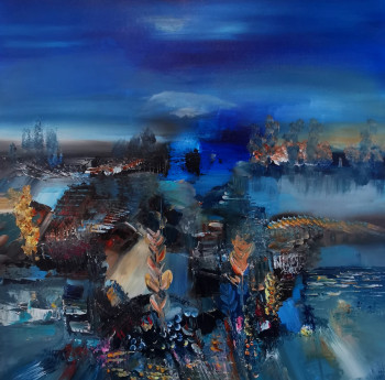 Named contemporary work « Un coup de couleurs des anges », Made by MURIEL CAYET