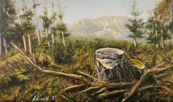 Named contemporary work « Tronc d'arbre en forêt des Pyrénées », Made by NADYA RIGAILL
