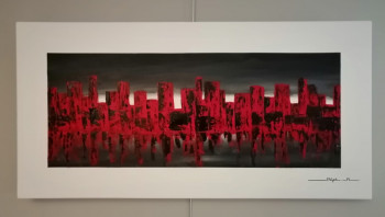 Named contemporary work « LA CITE ROUGE », Made by STEF'ART