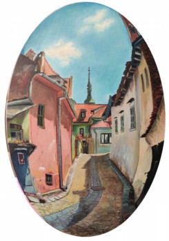 Named contemporary work « Sighisoara », Made by ADINA LOHMULLER